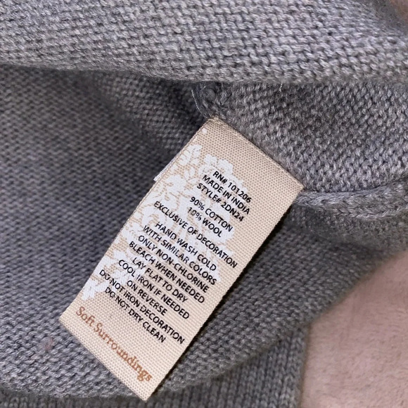 Soft Surroundings Faux Wrap Sweater - Picture 5 of 6